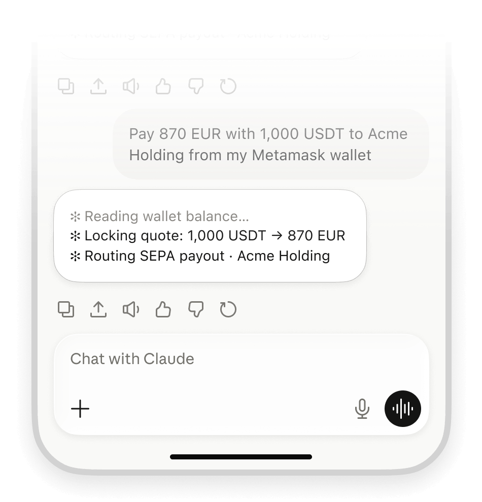Claude AI chat interface showing a Stablegate Skill conversation